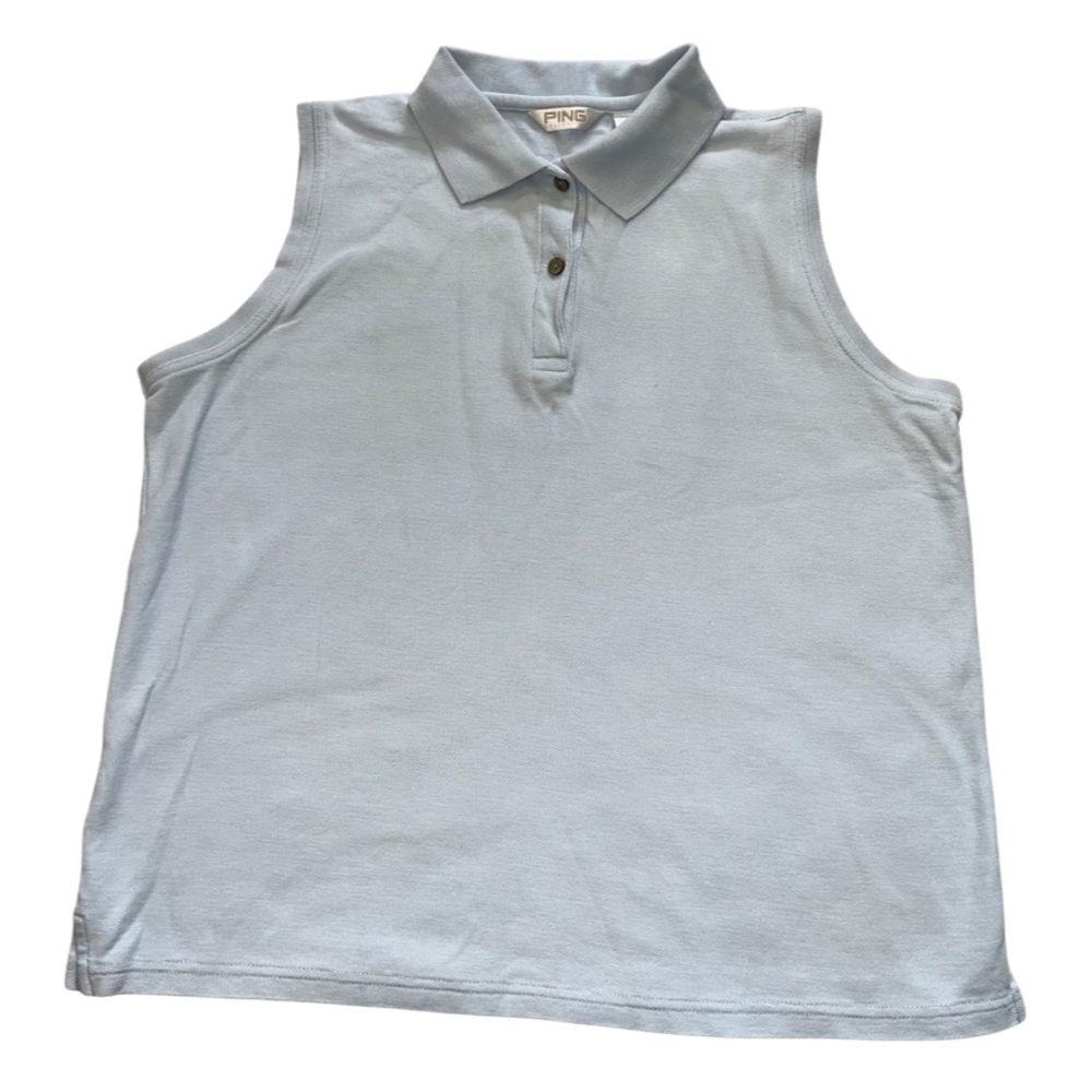 Ping Women’s Sleeveless Golf Tennis Shirt / Polo - Large, blue